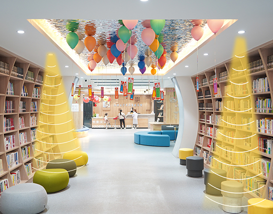 图书馆定向扬声器提供定向音频服务，保持环境安静，增强阅读体验。