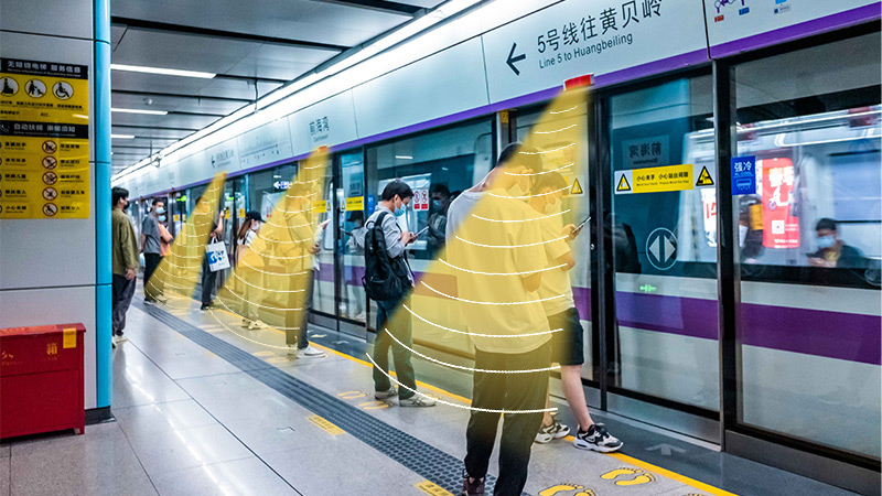 地铁定向扬声器发声示意图