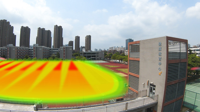室外定向音柱：为学校操场打造精准声环境，不扰民！
