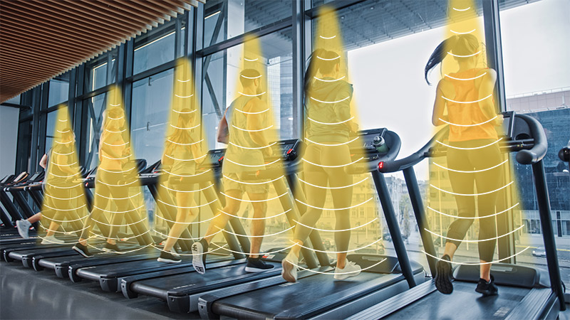 健身房使用定向声音响