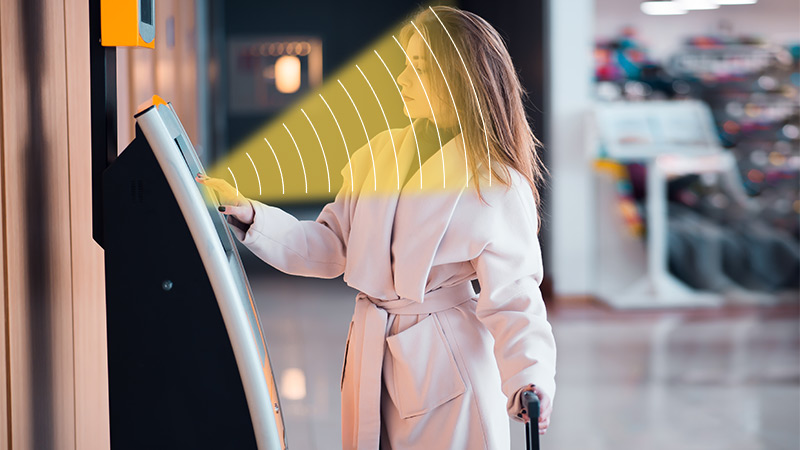 自助服务机集成定向声技术