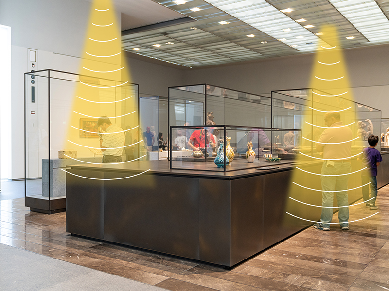 展厅定向音箱，声音分区，互不干扰