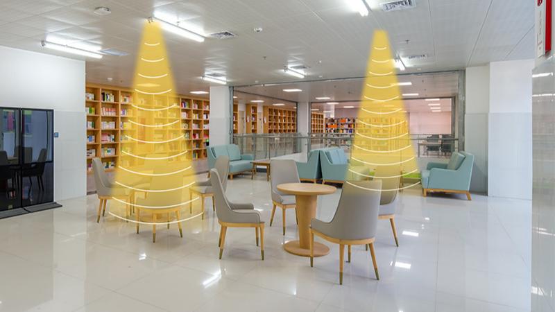 图书馆定向喇叭,定向发声示意图